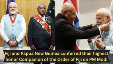 Fiji and Papua New Guinea conferred their highest honor Companion of the Order of Fiji on PM Modi