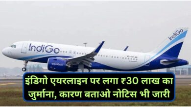 Indigo Airlines:इंडिगो एयरलाइन पर लगा ₹30 लाख का जुर्माना, कारण बताओ नोटिस भी जारी