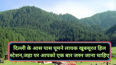 Hill Stations Near Delhi:दिल्ली के आस पास घूमने लायक खूबसूरत हिल स्टेशन,जहा पर आपको एक बार जरुर जाना चाहिए
