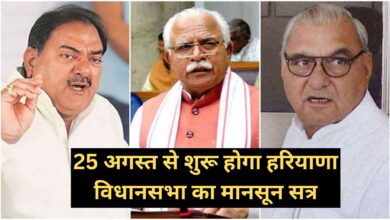 Monsoon Session of Haryana:25 अगस्त से शुरू होगा हरियाणा विधानसभा का मानसून सत्र, मानसून सत्र के लिए मिले 655 सवाल,