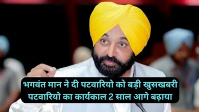 Punjab News:भगवंत मान ने दी पटवारियो को बड़ी खुसखबरी, पटवारियो का कार्यकाल 2 साल आगे बढ़ाया