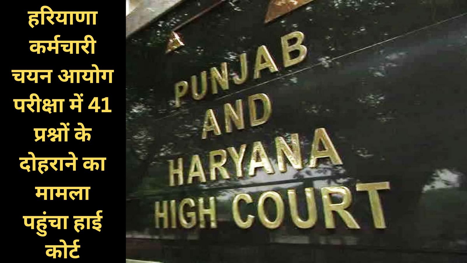 Punjab and Haryana High Court:हरियाणा कर्मचारी चयन आयोग परीक्षा में 41 प्रश्नों के दोहराने का मामला पहुंचा हाई कोर्ट, मांगा गया जवाब