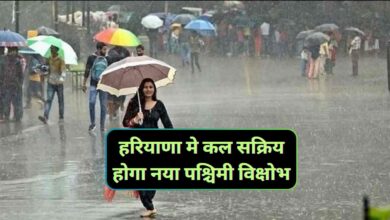 Haryana Weather:हरियाणा मे कल सक्रिय होगा नया पश्चिमी विक्षोभ,कुछ स्थानों पर बादल छाए रहने के आसार