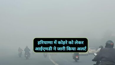Haryana News:हरियाणा में कोहरे को लेकर आईएमडी ने जारी किया अलर्ट,जानिए आने वाले दिनों के मौसम का हाल