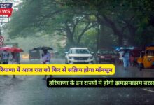 Monsoon Forecast Haryana 13 September